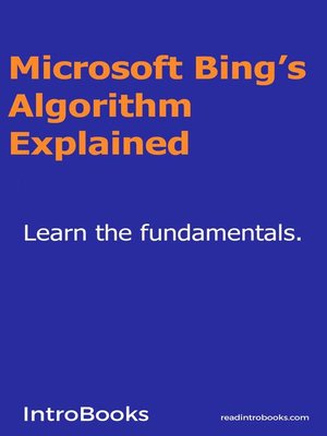 cover image of Microsoft Bing's Algorithm Explained